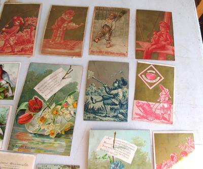 Lot of Antique Scrapbook Advertising Cards
