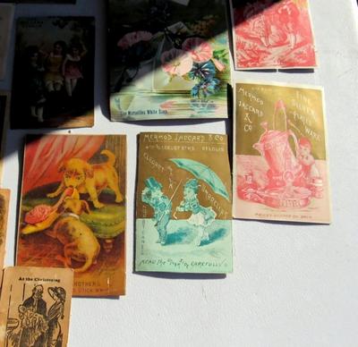 Lot of Antique Scrapbook Advertising Cards