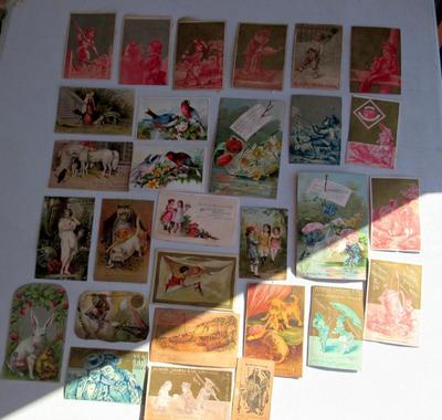 Lot of Antique Scrapbook Advertising Cards