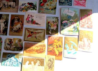 Lot of Antique Scrapbook Advertising Cards