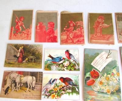 Lot of Antique Scrapbook Advertising Cards