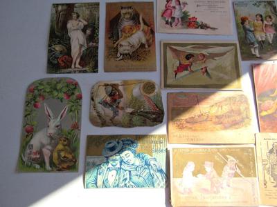 Lot of Antique Scrapbook Advertising Cards
