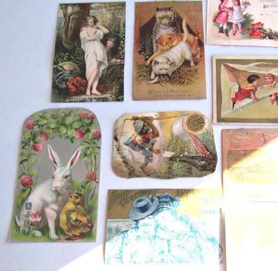 Lot of Antique Scrapbook Advertising Cards