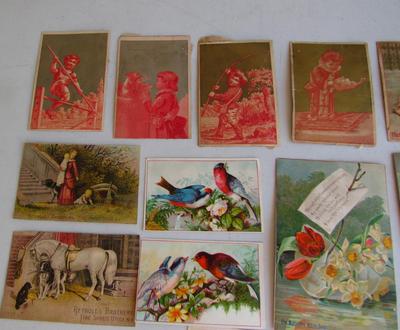 Lot of Antique Scrapbook Advertising Cards