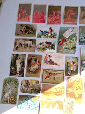 Lot of Antique Scrapbook Advertising Cards