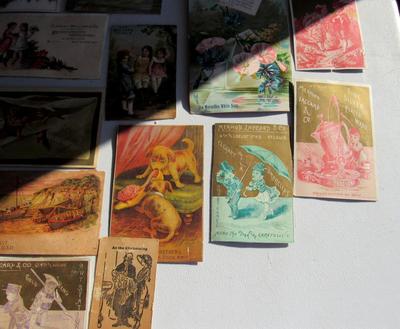 Lot of Antique Scrapbook Advertising Cards