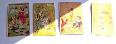 Nice Lot Antique Advertising Cards From Old Scrapbook