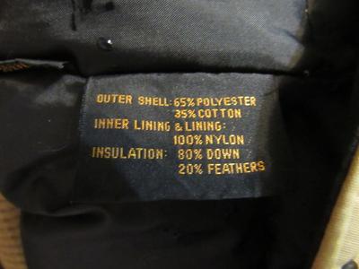 Older Down Designs Jacket, XL