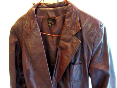 Older 1980s Ladies Leather Jacket, Opera, Montreal, NY Label