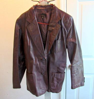 Older 1980s Ladies Leather Jacket, Opera, Montreal, NY Label