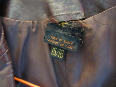 Older 1980s Ladies Leather Jacket, Opera, Montreal, NY Label