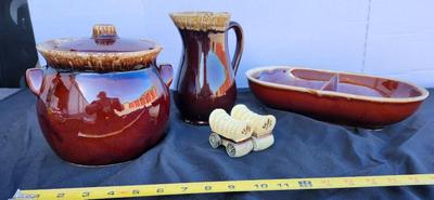 Vintage Hull Pottery Brown Drip Creamer including Hull