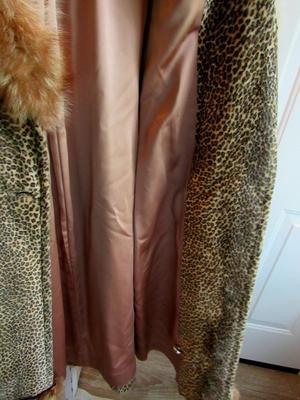 Women's Vintage Faux Fur With Real Fur Collar and Hem Coat