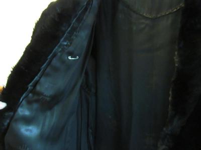 Vintage Ladies Long Black Fur Coat, Possibly Rabbit Fur