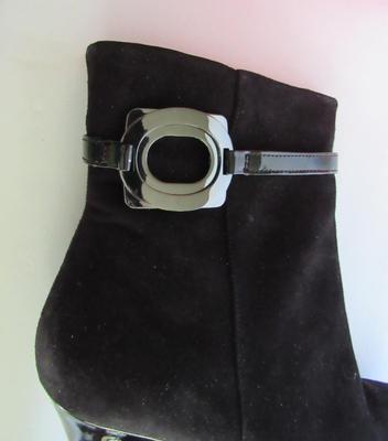 Women's Short Boots, High Heeled, Decorative Trim, Bandolino 9M