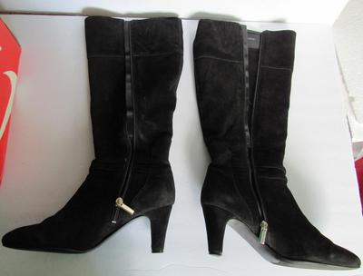 Women's Tall Suede High Heeled Boots, Bandolino, 8 1/2M
