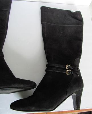 Women's Tall Suede High Heeled Boots, Bandolino, 8 1/2M