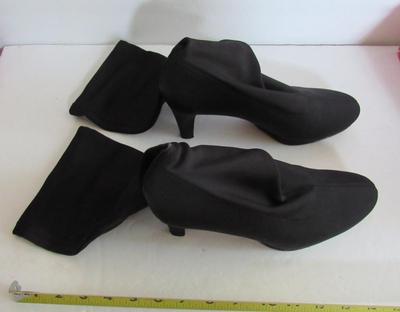 Women's Tall Black Boots, High Heeled, 8 1/2M