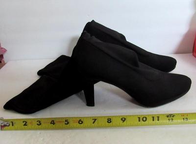 Women's Tall Black Boots, High Heeled, 8 1/2M
