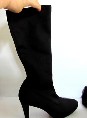 Women's Tall Black Boots, High Heeled, 8 1/2M