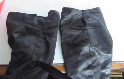 Women's Tall Black Boots, Flat Heel, 9M