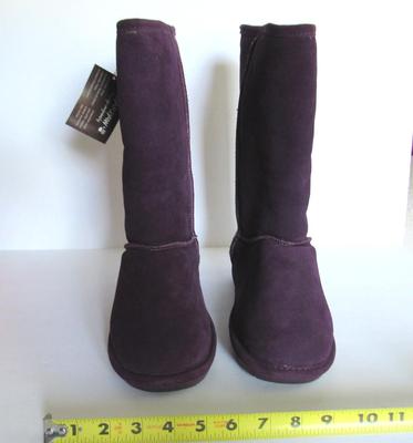 NEVER USED Women's Plum Colored Suede Boots, Bearpaw, 9