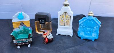 Three Vintage Avon bottle, Black Suede