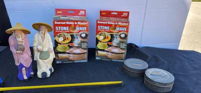 two Stone Wave Microwave Cooker, Metal Film Tin Canister