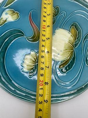 Vintage MAJOLICA Baden G.S. ZELL Art Nouveau - Water Lilies Plates