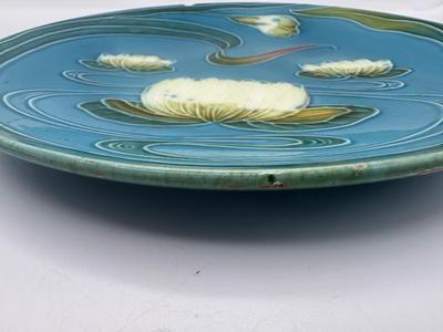 Vintage MAJOLICA Baden G.S. ZELL Art Nouveau - Water Lilies Plates