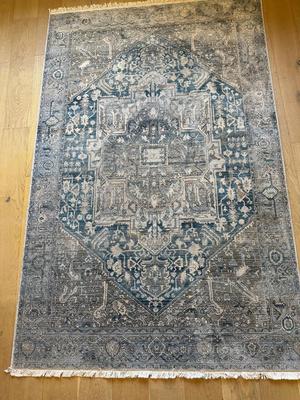 Vintage Persian 5’ x 7’6” Charcoal Blue Rug