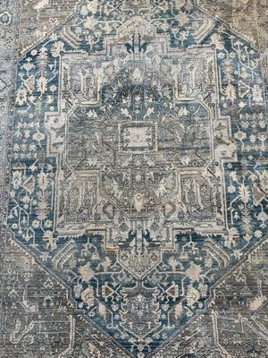 Vintage Persian 5’ x 7’6” Charcoal Blue Rug