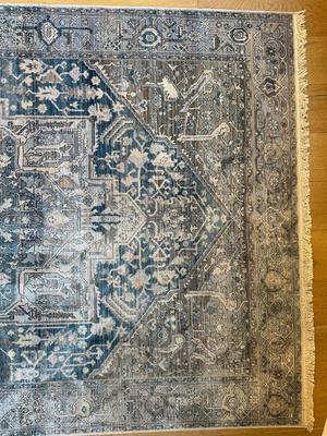 Vintage Persian 5’ x 7’6” Charcoal Blue Rug