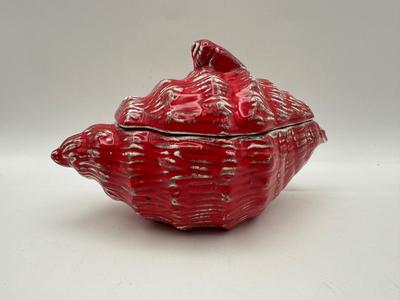 Ceramic Conch Shell Trinket Dish