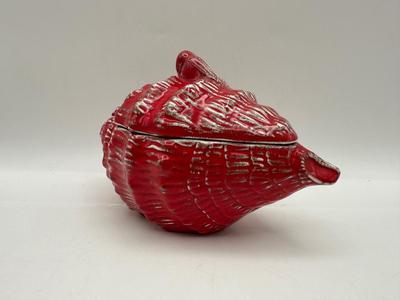 Ceramic Conch Shell Trinket Dish