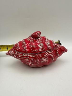 Ceramic Conch Shell Trinket Dish