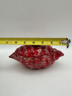 Ceramic Conch Shell Trinket Dish