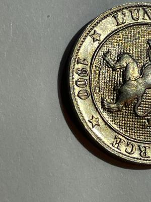Belgium (French Version) 1900 AU/Uncirculated Condition DDO/Repunched Date 5-Centimes Coin as Pictured.