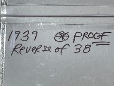 1939 Reverse of 1938 PROOF 66/67 Condition Uncertified Jefferson Nickel as Pictured.