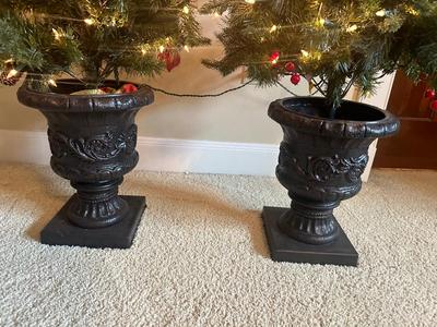 Two 5’ Christmas Trees in Pots
