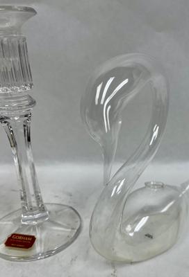 Misc. Vintage Glass, and Ceramic Lot - demitasse cup, mini creamer, mini cake plate, cup & saucer, candlestick holder