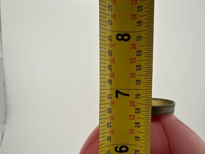 Vintage Enamel Mother Of Pearl Red Brass Vase