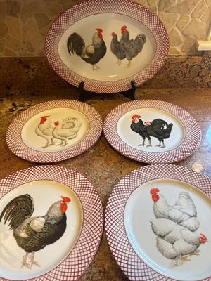 Haldon Group - Four Plates & Serving Platter