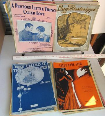 Huge Lot Antique to 1950s Sheet Music, 100+ Pieces