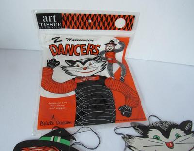 Old Original Beistle Halloween Dancer Die Cut Hangers in Original Bag