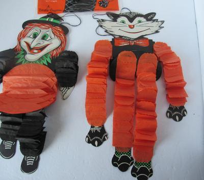 Old Original Beistle Halloween Dancer Die Cut Hangers in Original Bag