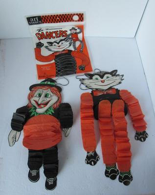Old Original Beistle Halloween Dancer Die Cut Hangers in Original Bag