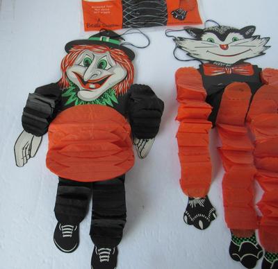 Old Original Beistle Halloween Dancer Die Cut Hangers in Original Bag