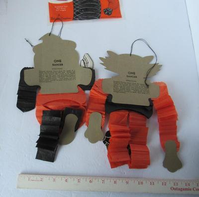 Old Original Beistle Halloween Dancer Die Cut Hangers in Original Bag
