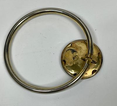Hoop Bangle silver tone Bracelet with flipping button